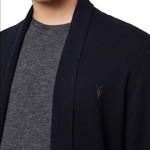 All Saints Mode Merino Wool Open Cardigan